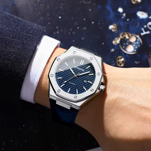 BINBOND-Montre Pour Homme Casual Fashion-Bracelet en cuir