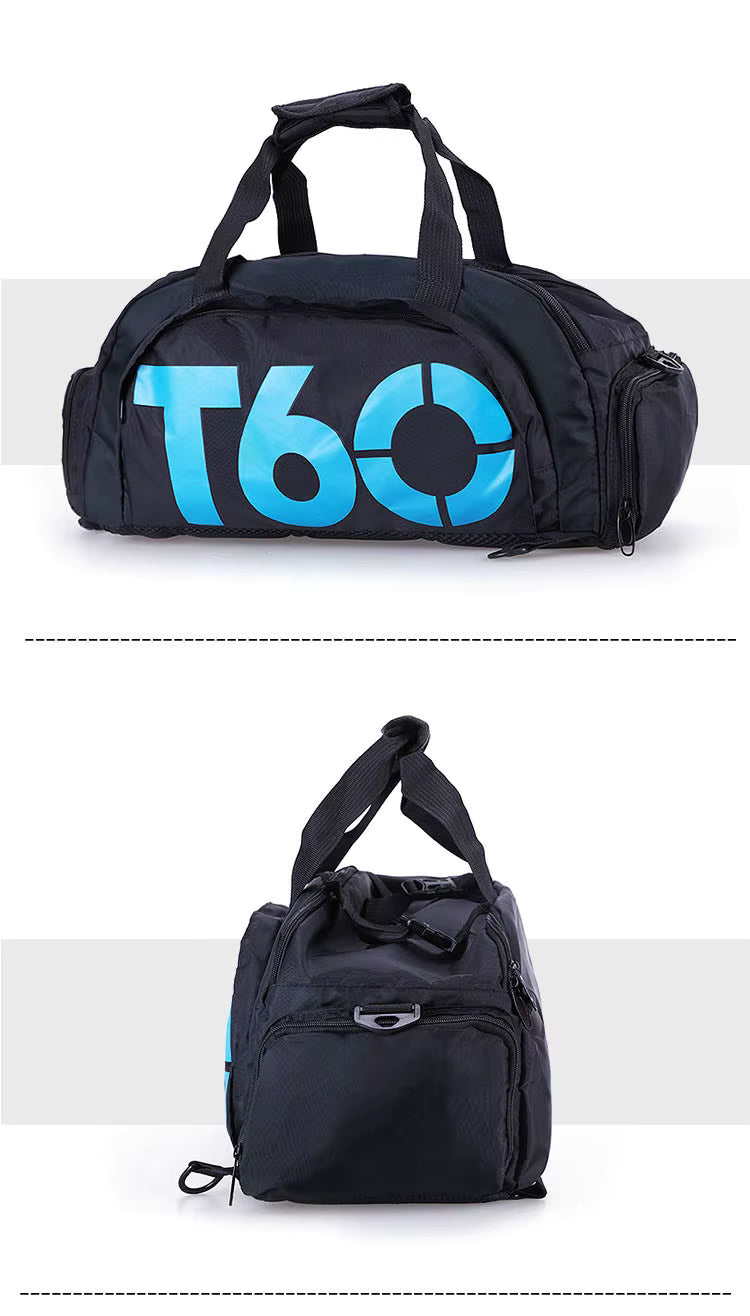 T60 sac de sport de gymnastique imperméables pour homme et femme molle Fitness sac à dos d'entraînement multifonctionnel voyage/bagages, sac à main à bandoulière