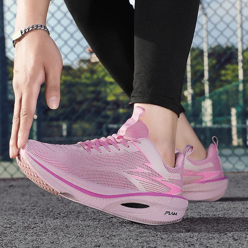 Chaussures de sport décontractées pour hommes et femmes, baskets respirantes légères en maille noire pour l'extérieur, chaussures de course athlétiques, chaussures de marche