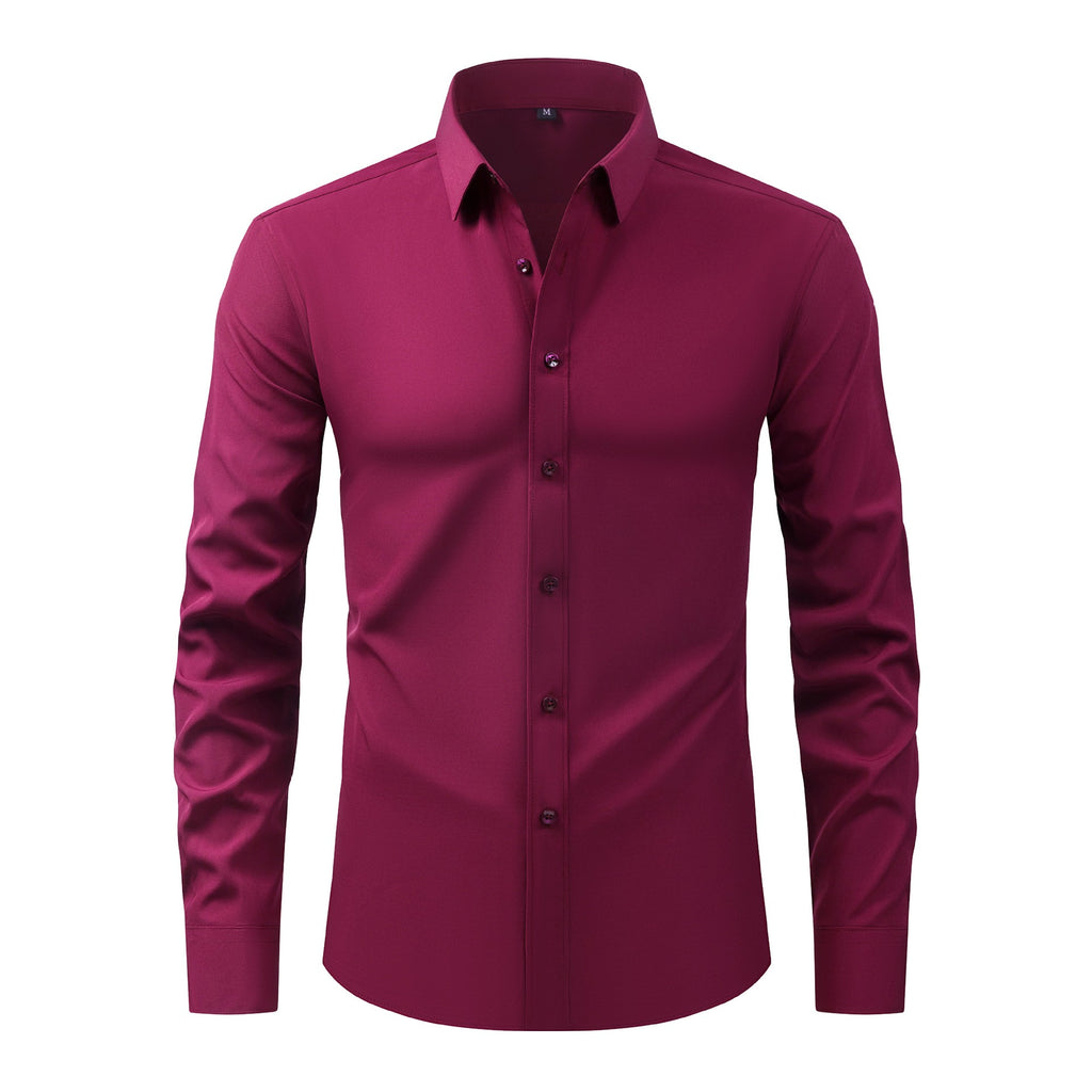 Chemises pour hommes grandes tailles, légères et extensibles, chemises à manches longues infroissables, cardigans/chemises à manches longues pour hommes