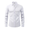 Chemises pour hommes grandes tailles, légères et extensibles, chemises à manches longues infroissables, cardigans/chemises à manches longues pour hommes