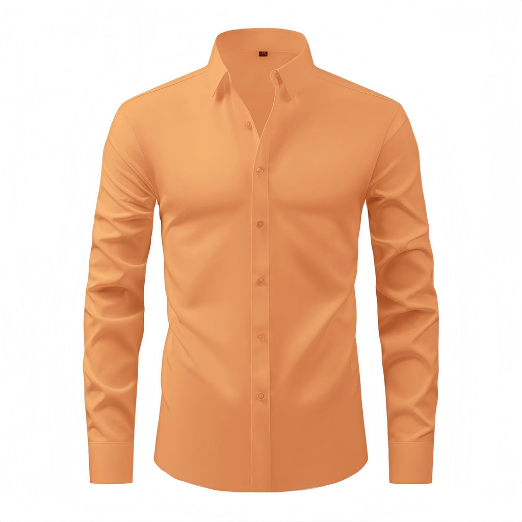 Chemises pour hommes grandes tailles, légères et extensibles, chemises à manches longues infroissables, cardigans/chemises à manches longues pour hommes