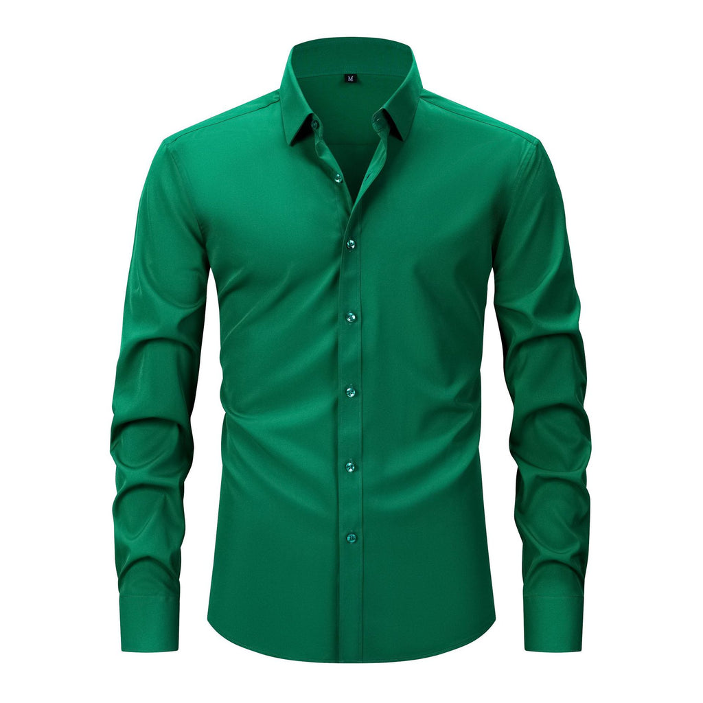 Chemises pour hommes grandes tailles, légères et extensibles, chemises à manches longues infroissables, cardigans/chemises à manches longues pour hommes