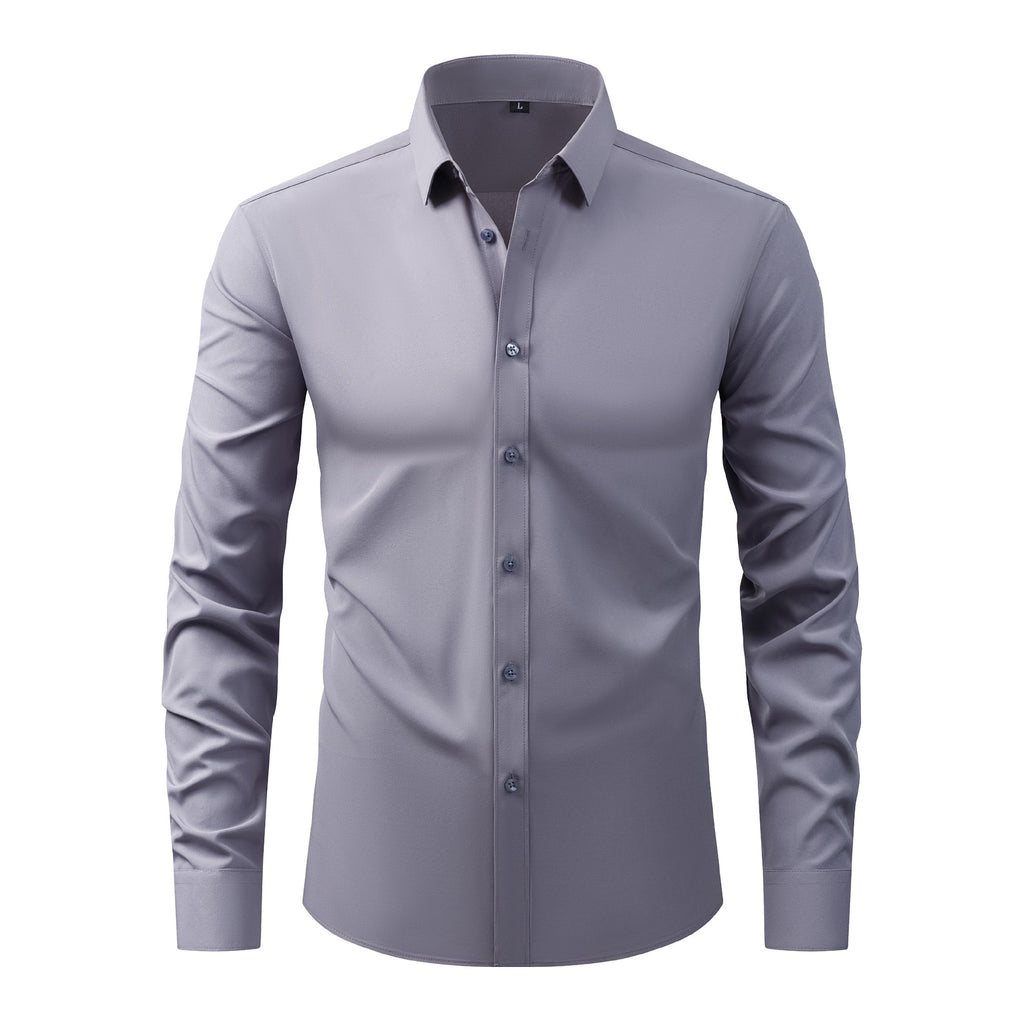 Chemises pour hommes grandes tailles, légères et extensibles, chemises à manches longues infroissables, cardigans/chemises à manches longues pour hommes