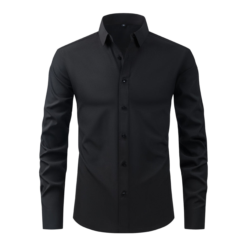 Chemises pour hommes grandes tailles, légères et extensibles, chemises à manches longues infroissables, cardigans/chemises à manches longues pour hommes