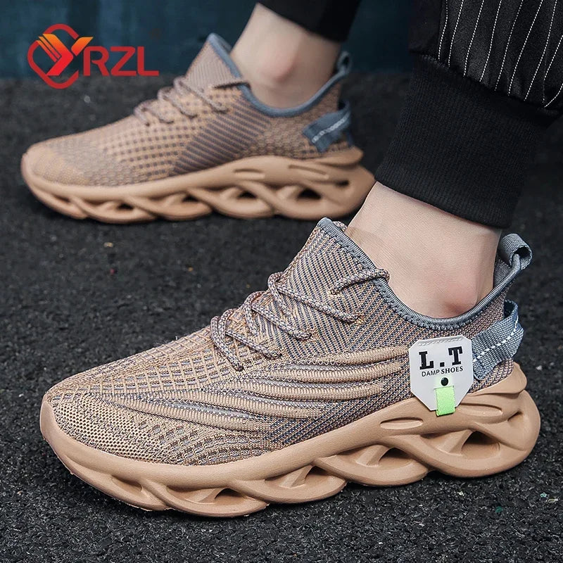 YRZL hommes et femmes sport course Jogging chaussures espadrilles décontractées en plein air respirant maille léger absorption des chocs