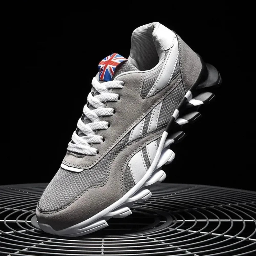 Chaussures de sport respirantes pour hommes, résistantes à l'usure, avec amorti et semelle épaisse, idéales pour la course en extérieur