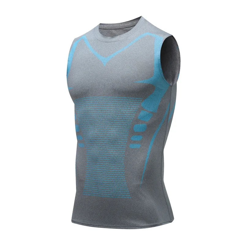 Débardeur de Compression pour hommes, chemise de gymnastique sans manches, vêtements de sport à séchage rapide, Fitness, musculation, haut d'entraînement musculaire