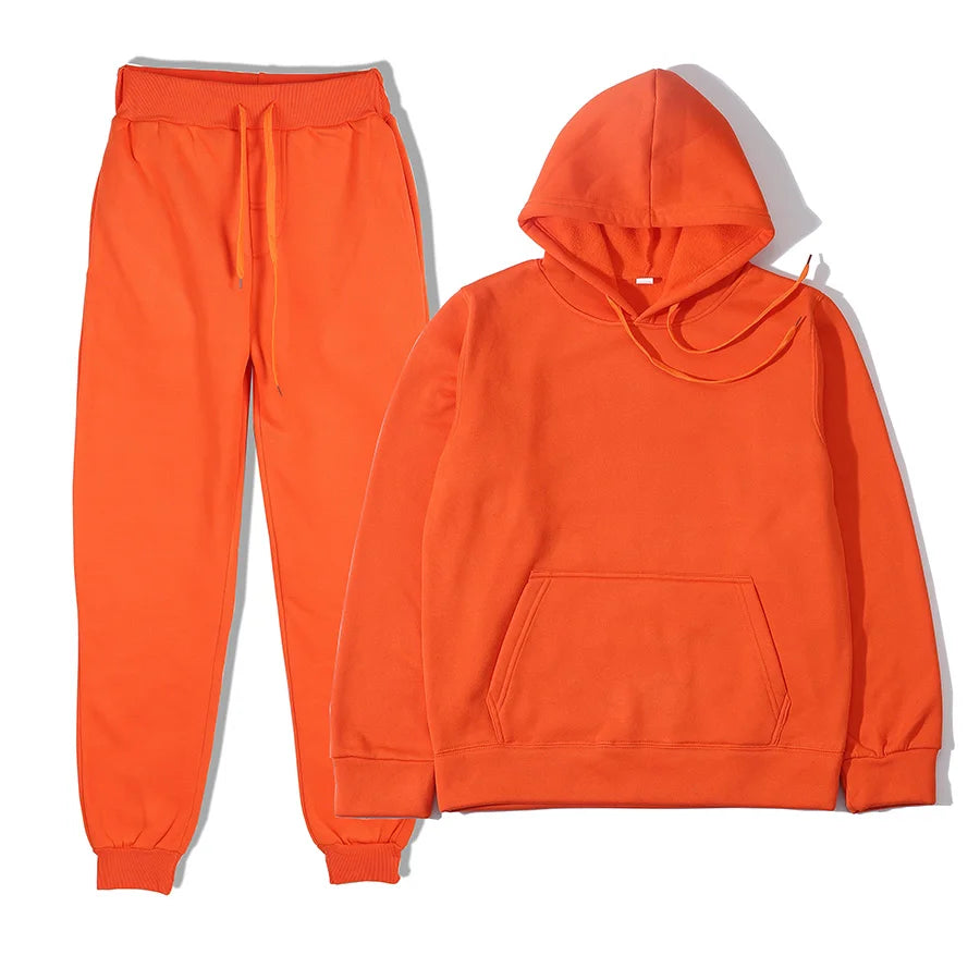 Combinaisons de sport pour hommes, survêtement à la mode, sweat à capuche + pantalon, ensemble deux pièces, sweat-shirt décontracté, pantalon de survêtement, vêtements pour hommes