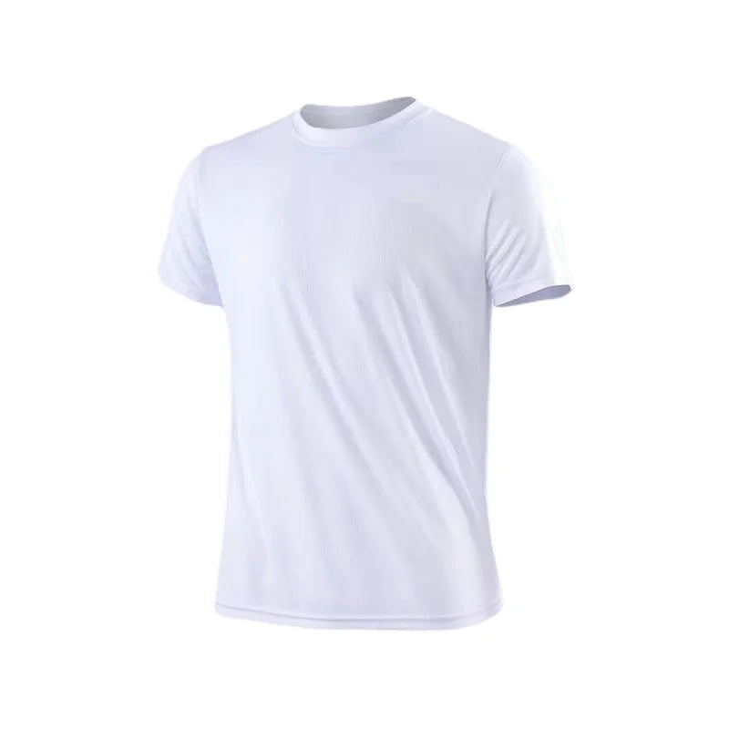 T-shirt à manches courtes pour homme, séchage rapide, évacuation de l'humidité, col rond, exercice d'entraînement, chemise de sport, gym