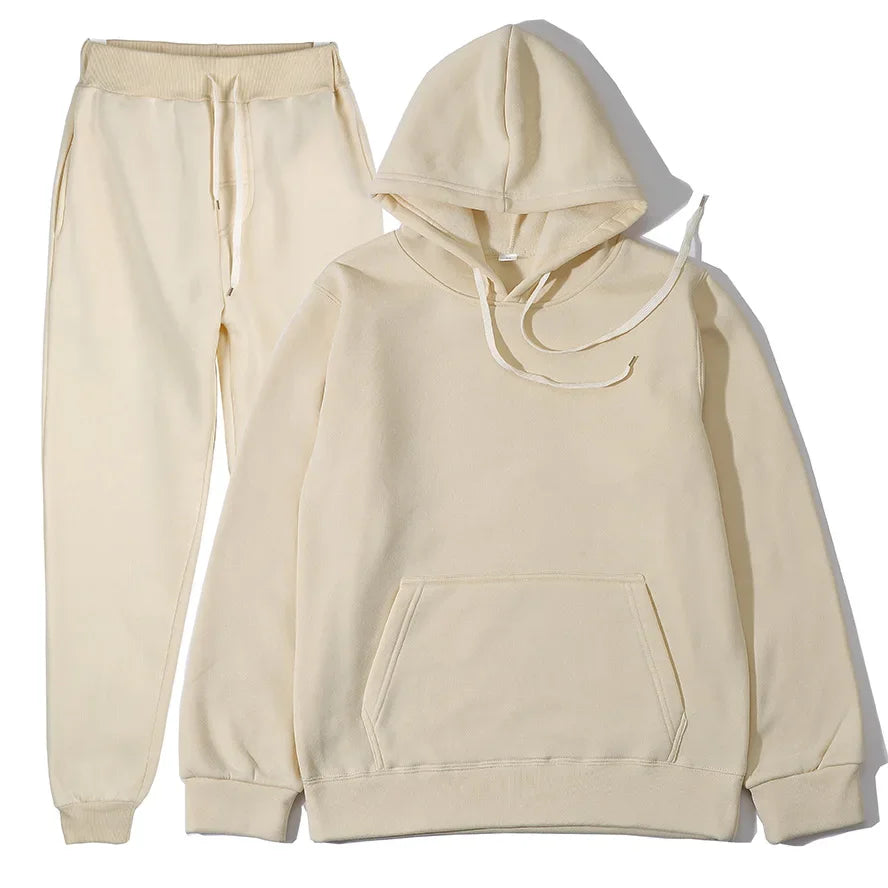 Combinaisons de sport pour hommes, survêtement à la mode, sweat à capuche + pantalon, ensemble deux pièces, sweat-shirt décontracté, pantalon de survêtement, vêtements pour hommes