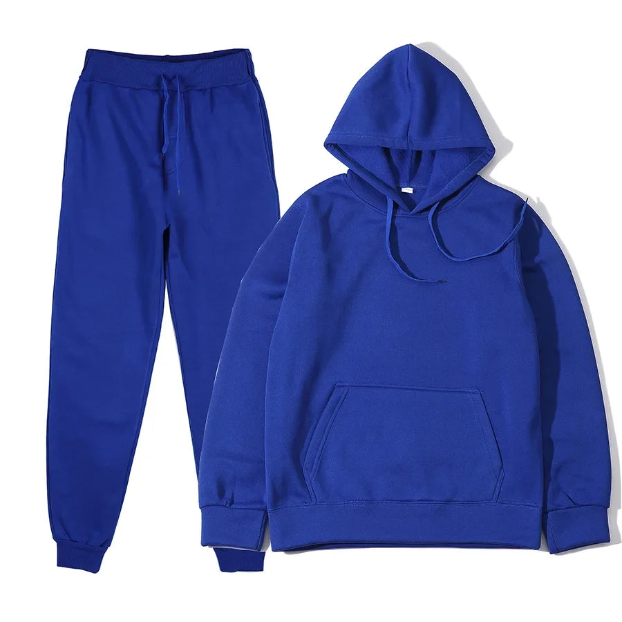 Combinaisons de sport pour hommes, survêtement à la mode, sweat à capuche + pantalon, ensemble deux pièces, sweat-shirt décontracté, pantalon de survêtement, vêtements pour hommes