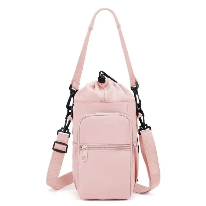 Sac de bouteille d'eau Portable avec sangle réglable, tasses thermiques, housse de protection isolée, poche pour téléphone, sac de voyage pour Sports de plein air