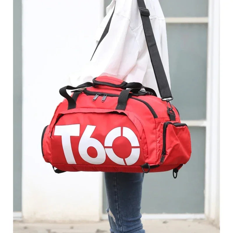 T60 sac de sport de gymnastique imperméables pour homme et femme molle Fitness sac à dos d'entraînement multifonctionnel voyage/bagages, sac à main à bandoulière