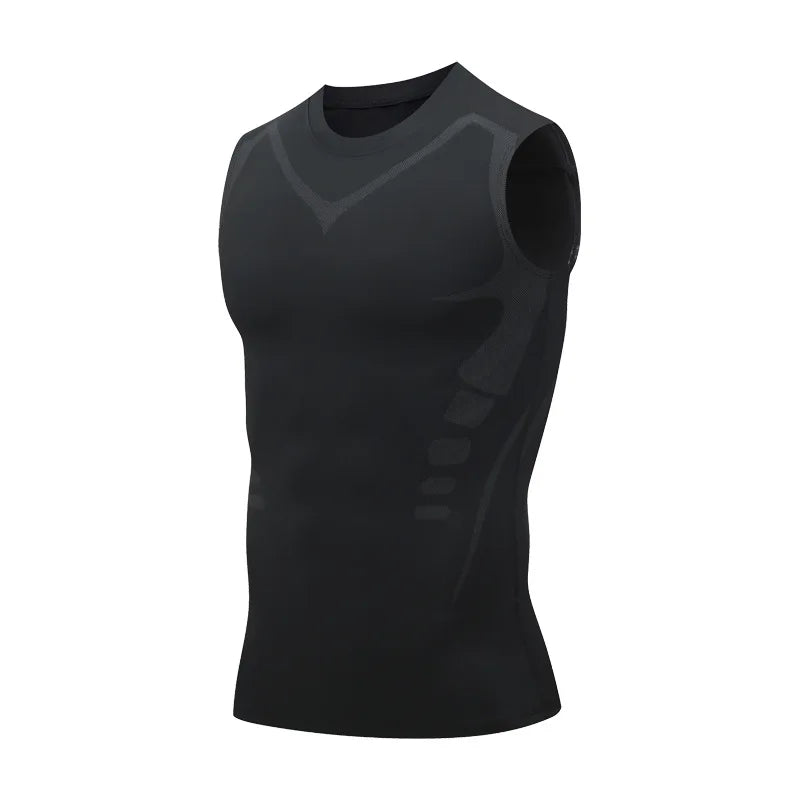 Débardeur de Compression pour hommes, chemise de gymnastique sans manches, vêtements de sport à séchage rapide, Fitness, musculation, haut d'entraînement musculaire