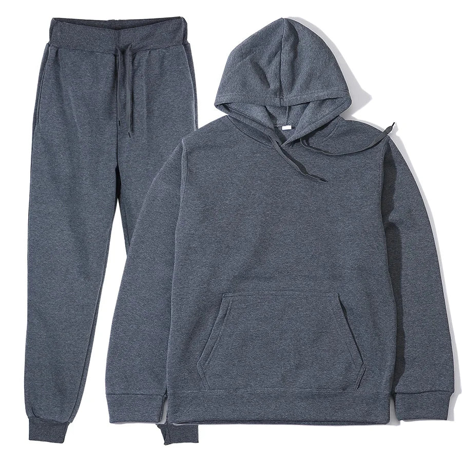 Combinaisons de sport pour hommes, survêtement à la mode, sweat à capuche + pantalon, ensemble deux pièces, sweat-shirt décontracté, pantalon de survêtement, vêtements pour hommes