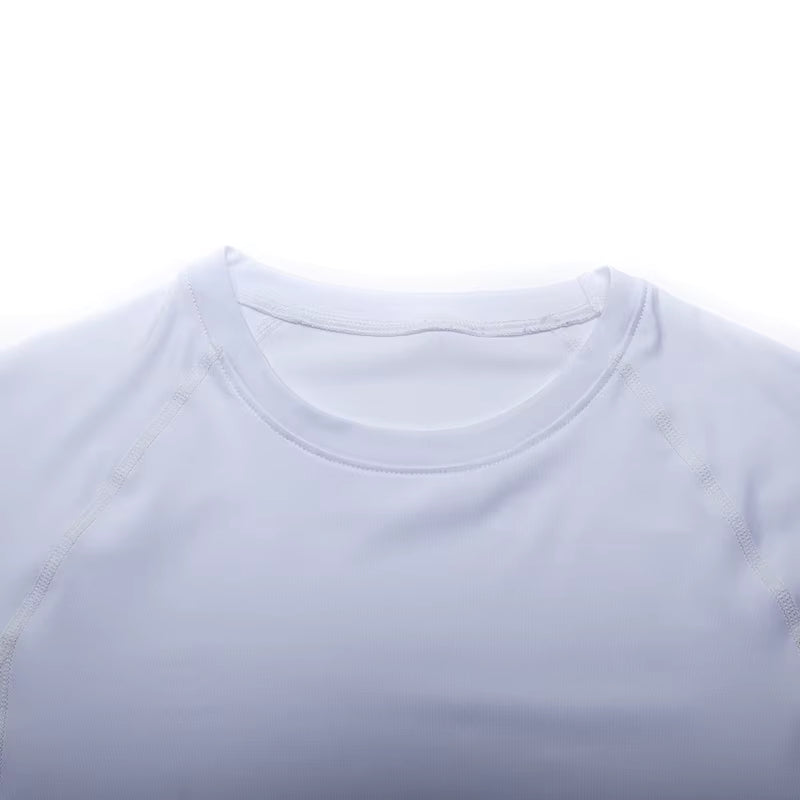 T-shirt à manches courtes Sport t-shirts Gym Fitness Hommes course Compression