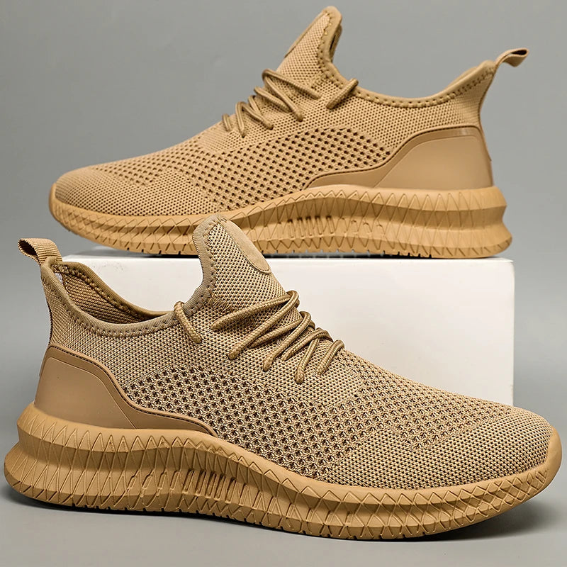 Chaussures de marche légères et respirantes pour hommes et femmes, maille plate, chaussures confortables et décontractées, sports de plein air à la mode