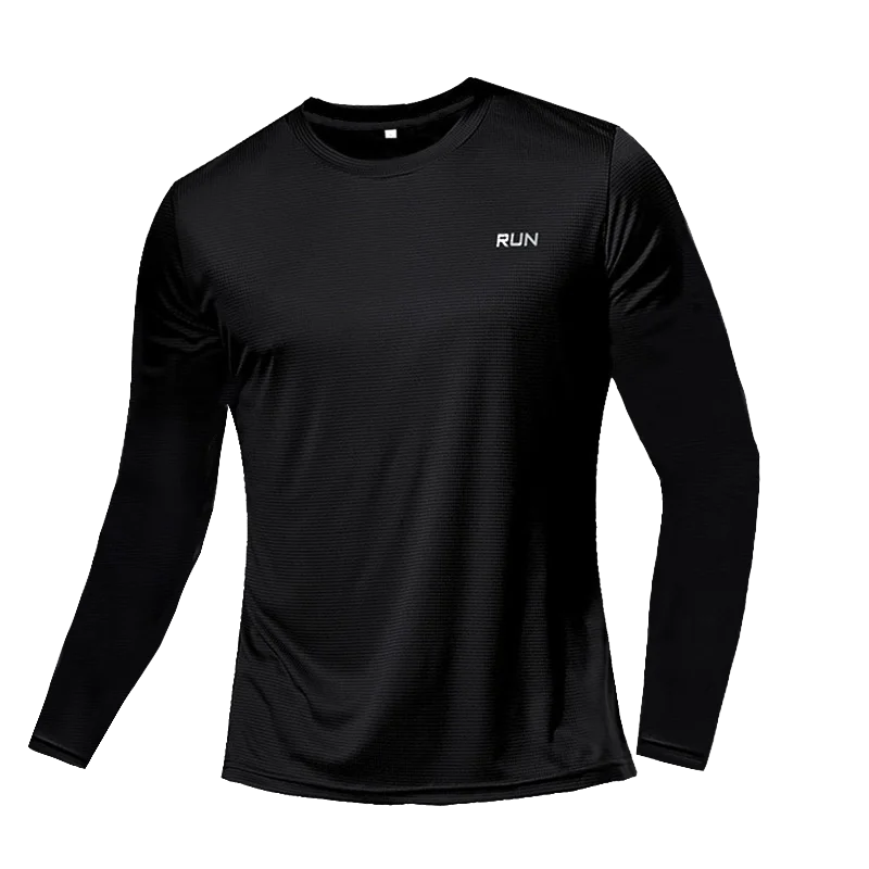 T-Shirt respirant à séchage rapide, hauts de sport, vêtements d'entraînement, T-Shirt à manches longues pour hommes, accessoires de course, de gymnastique, de Fitness