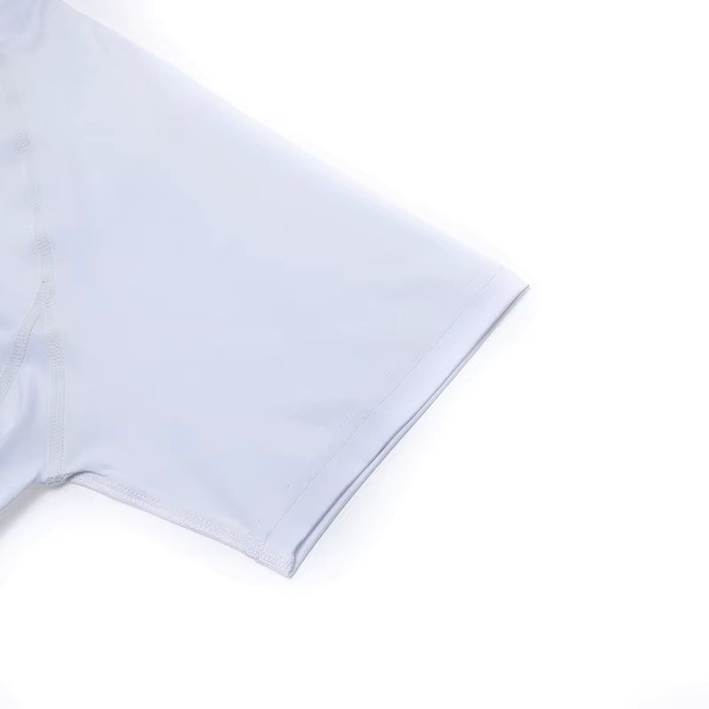 T-shirt à manches courtes Sport t-shirts Gym Fitness Hommes course Compression