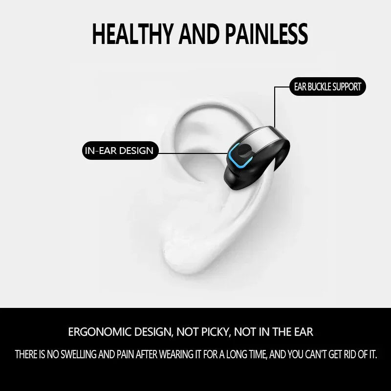 Écouteurs sans fil Bluetooth à conduction osseuse de haute qualité TWS, avec micro, pour le sport et réduction du bruit