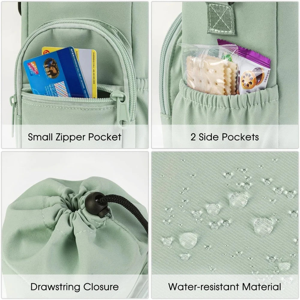 Sac de bouteille d'eau Portable avec sangle réglable, tasses thermiques, housse de protection isolée, poche pour téléphone, sac de voyage pour Sports de plein air