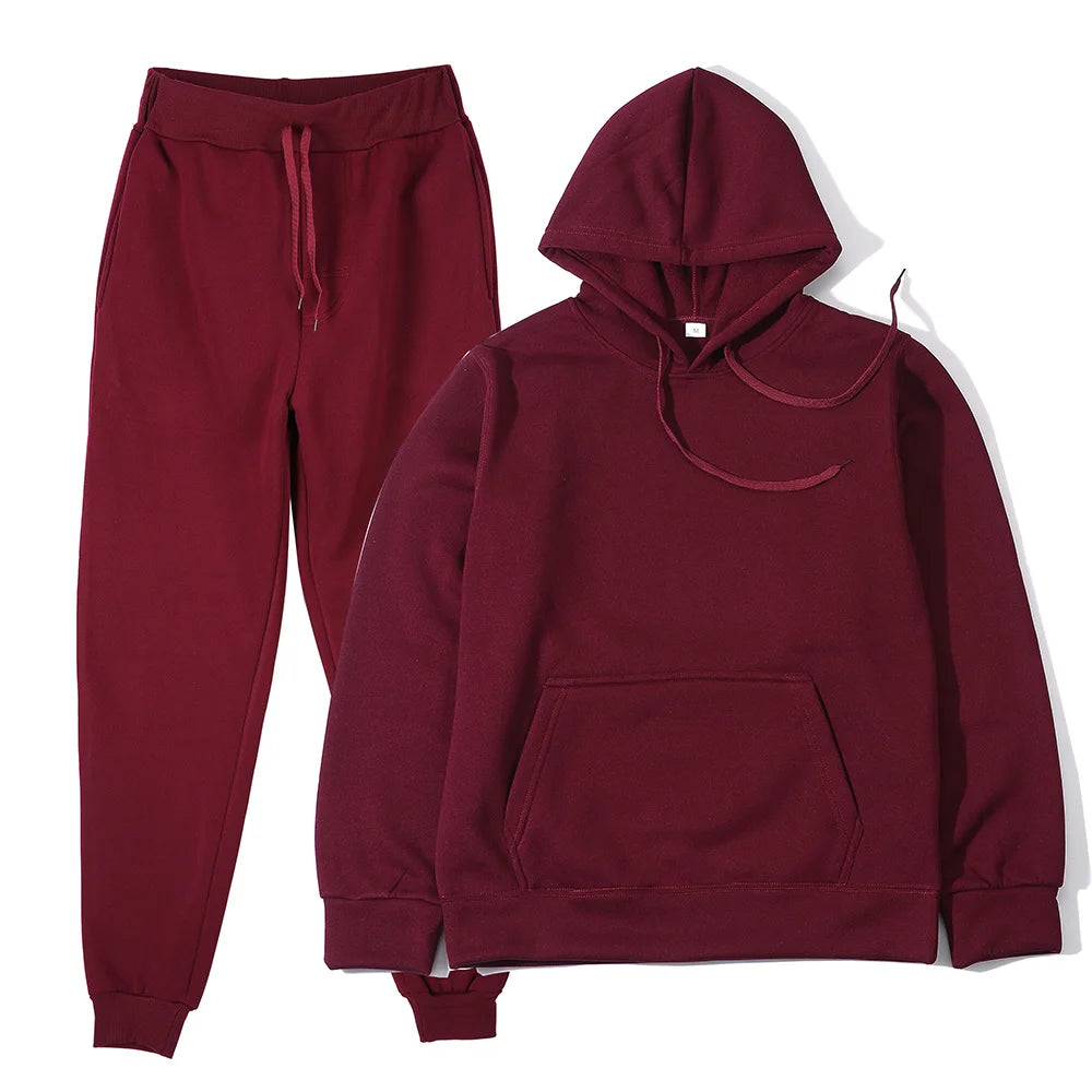 Combinaisons de sport pour hommes, survêtement à la mode, sweat à capuche + pantalon, ensemble deux pièces, sweat-shirt décontracté, pantalon de survêtement, vêtements pour hommes