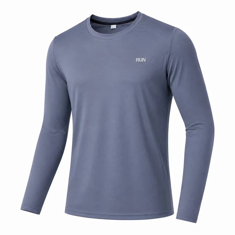 T-Shirt respirant à séchage rapide, hauts de sport, vêtements d'entraînement, T-Shirt à manches longues pour hommes, accessoires de course, de gymnastique, de Fitness