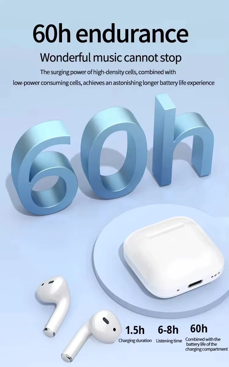Écouteurs sans fil Bluetooth True Buds5, son stéréo HIFI, casque Bluetooth 5.3, écouteurs de sport avec micro, pour Android iOS universel