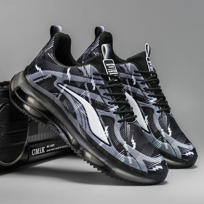 Chaussures de Sport à la mode pour hommes avec coussin d'air, confortables et antidérapantes, respirantes et absorbant les chocs, adaptées aux activités de plein air