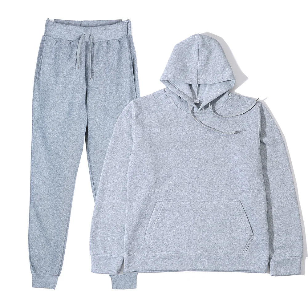 Combinaisons de sport pour hommes, survêtement à la mode, sweat à capuche + pantalon, ensemble deux pièces, sweat-shirt décontracté, pantalon de survêtement, vêtements pour hommes