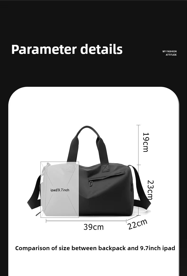 Sac de sport de voyage, sac à bandoulière avec séparation sèche et humide, Yoga Fitness sac à dos de voyage sac pour hommes et femmes avec bagages étanche, sac à main de sport