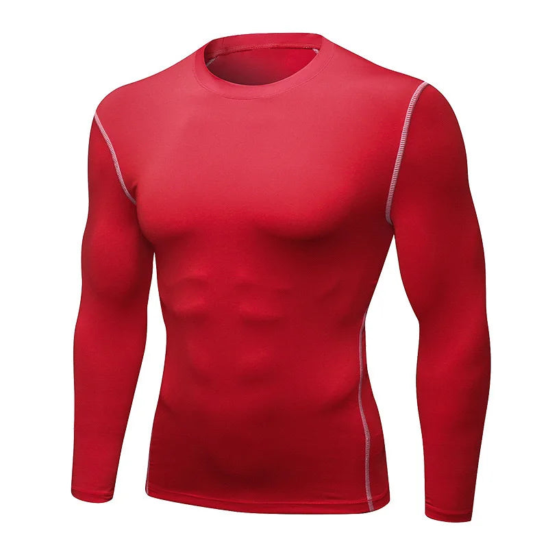 Sous-vêtement thermique à manches longues pour hommes, mince, ajusté, séchage rapide, élastique,  vêtements de sport, fitness