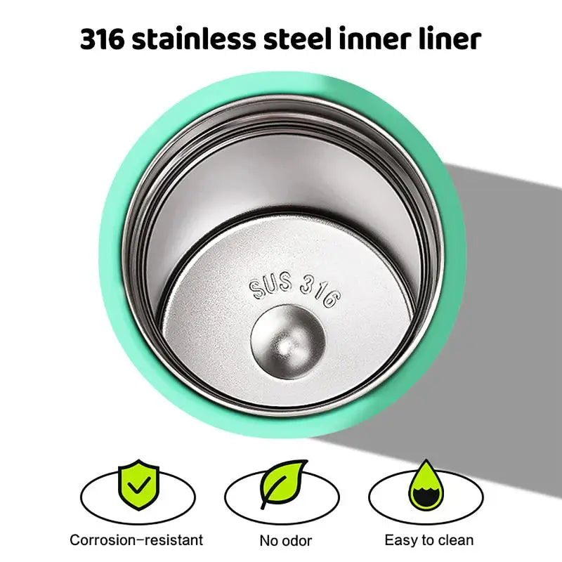 Bouteille d'eau isotherme en acier inoxydable pour enfants, jouet éducatif avec sangle et paille