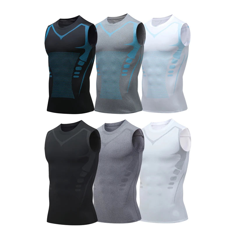 Débardeur de Compression pour hommes, chemise de gymnastique sans manches, vêtements de sport à séchage rapide, Fitness, musculation, haut d'entraînement musculaire