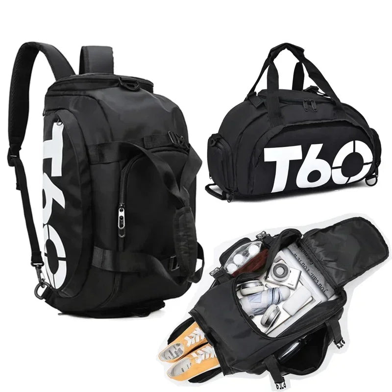 T60 sac de sport de gymnastique imperméables pour homme et femme molle Fitness sac à dos d'entraînement multifonctionnel voyage/bagages, sac à main à bandoulière