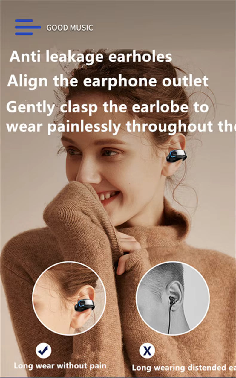 Écouteurs sans fil Bluetooth à conduction osseuse de haute qualité TWS, avec micro, pour le sport et réduction du bruit