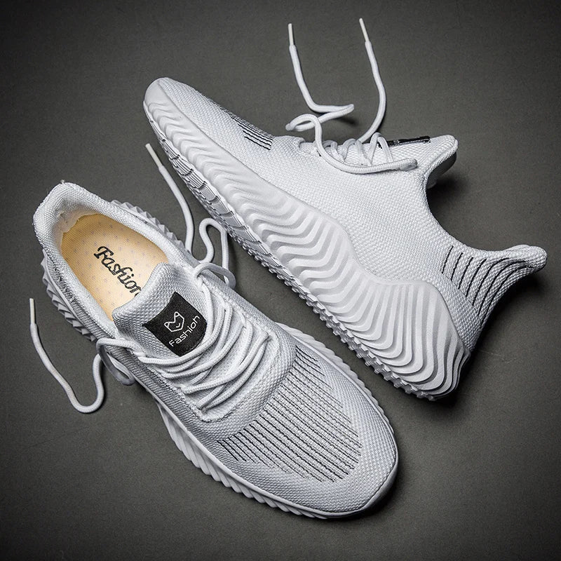 Chaussure homme baskets légères et respirantes pour hommes, chaussures de haute qualité, blanches, à la mode, pour la marche et la Gym