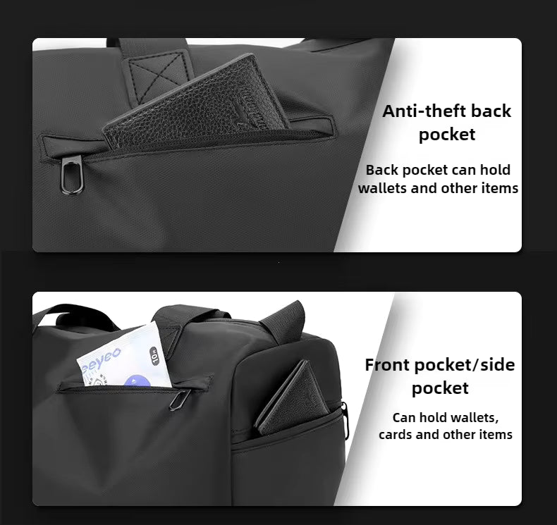 Sac de sport de voyage, sac à bandoulière avec séparation sèche et humide, Yoga Fitness sac à dos de voyage sac pour hommes et femmes avec bagages étanche, sac à main de sport