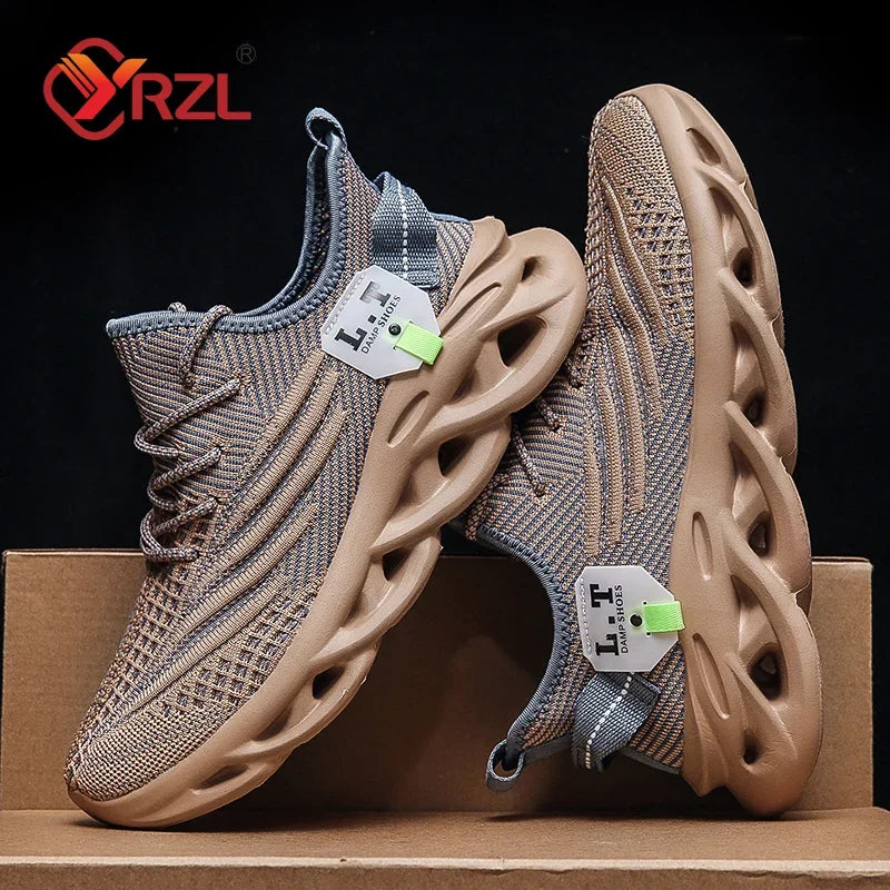 YRZL hommes et femmes sport course Jogging chaussures espadrilles décontractées en plein air respirant maille léger absorption des chocs