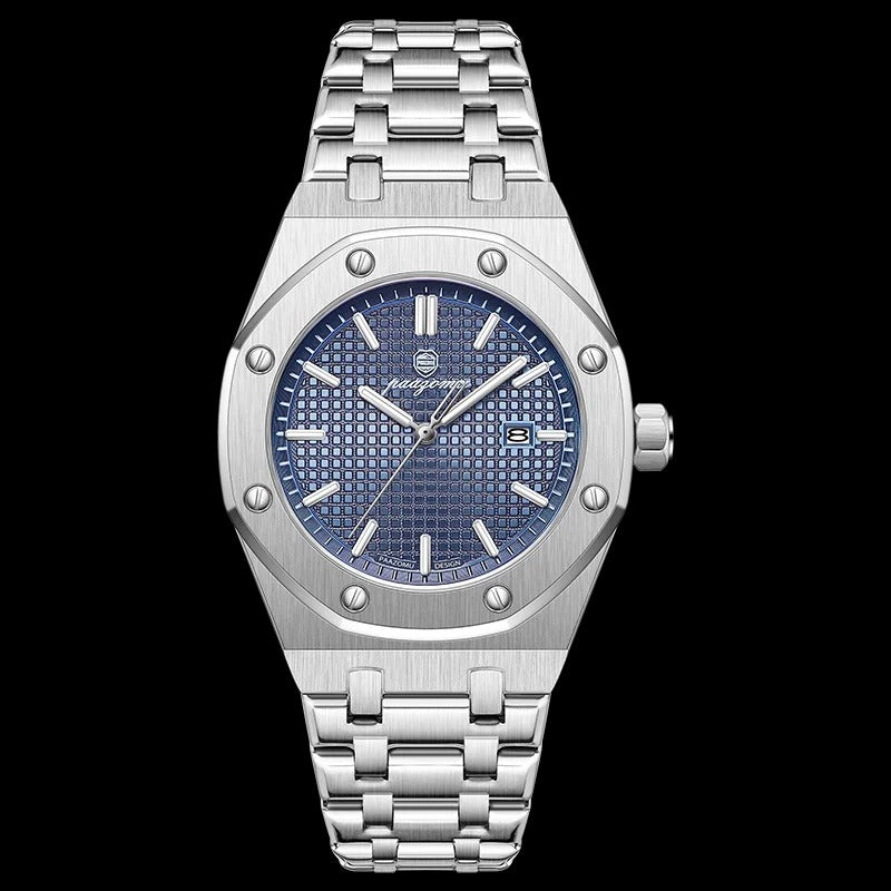 Montre de luxe PAAZOMU pour hommes, en acier inoxydable, étanche et lumineuse