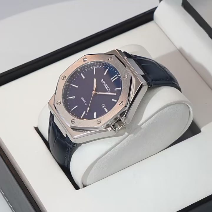 BINBOND-Montre Pour Homme Casual Fashion-Bracelet en cuir