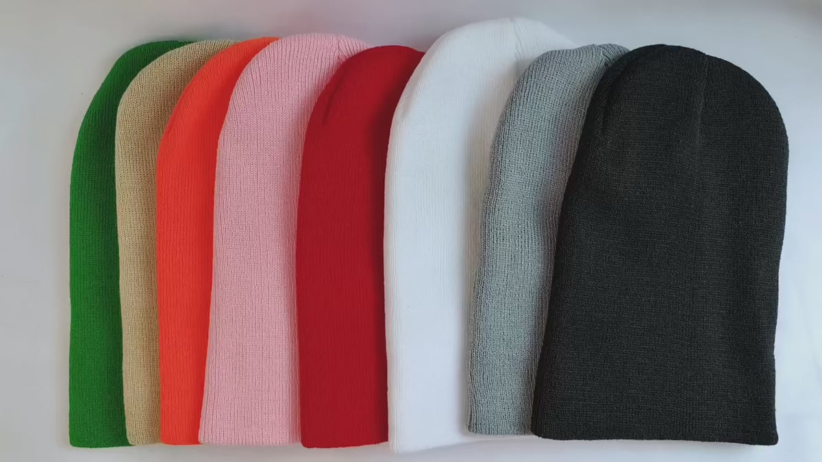 Chapeau froid uni tricoté de couleur unie, bord roulé, personnalisable, polyvalent, décontracté, polyvalent, chaud, pour hommes et femmes