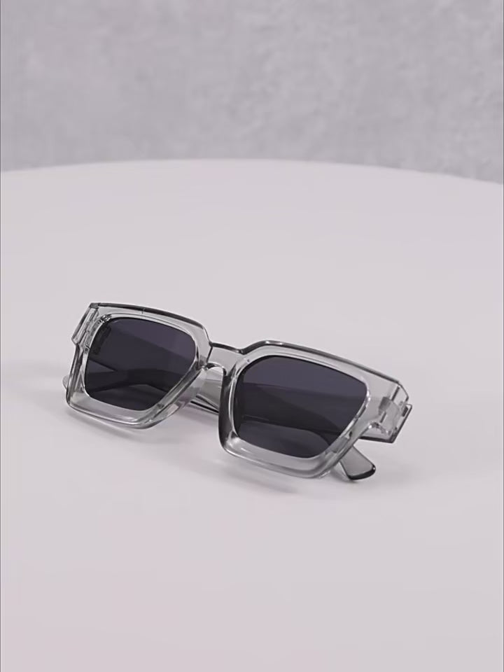 Lunettes de soleil unisexes à monture carrée en plastique, pour la photographie de rue et les voyages à la plage, accessoires de conduite